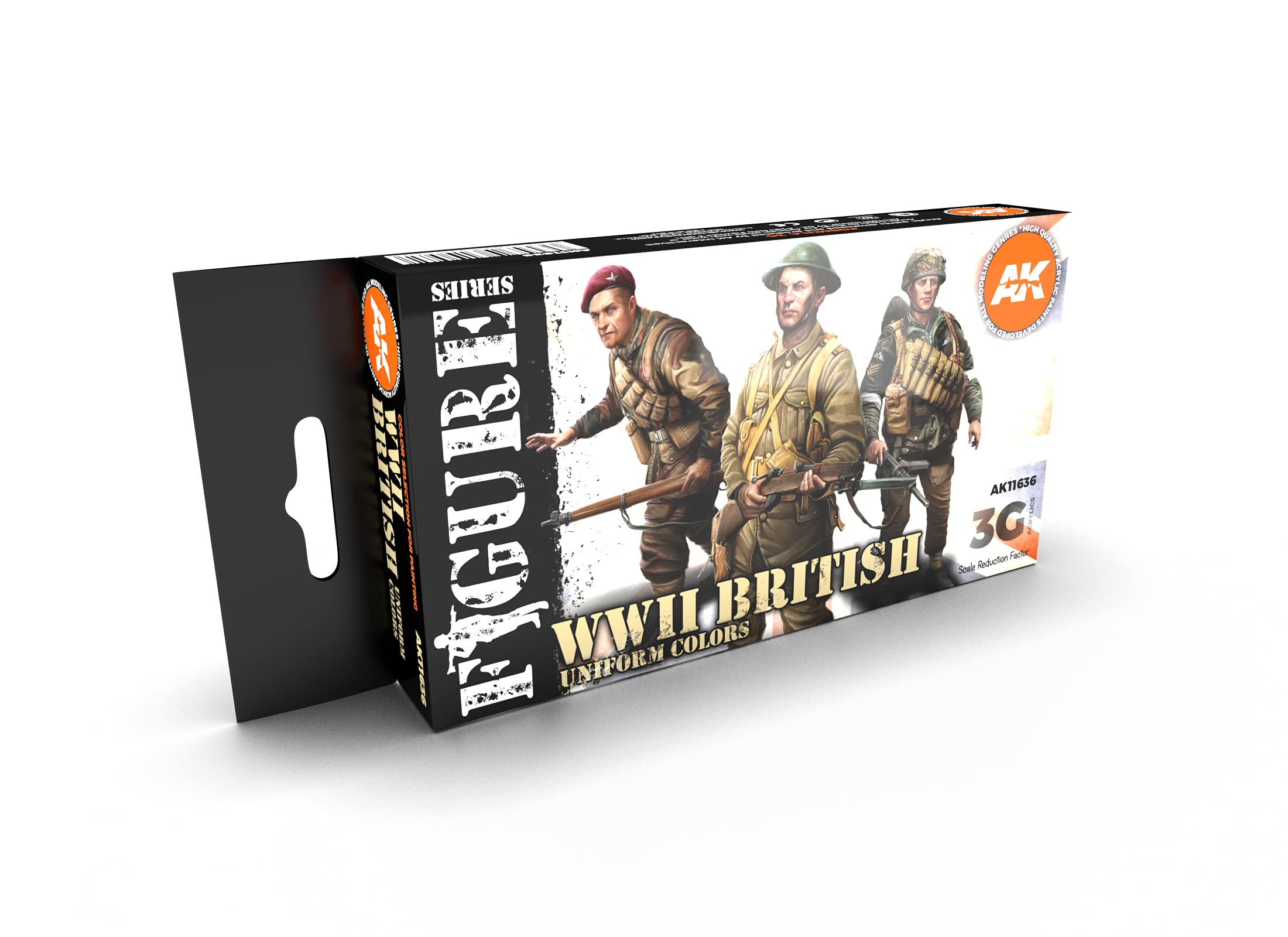 AK Interactive 3G WWII British Uniform Colors - Plastic Modelling Paints & Accessories, Item # AK-11636