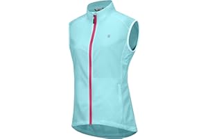 Little Donkey Andy Women's Cycling Vest Reflective Bike Vest, Wind Vest Lightweight Breathable UPF 50 for Golf Running