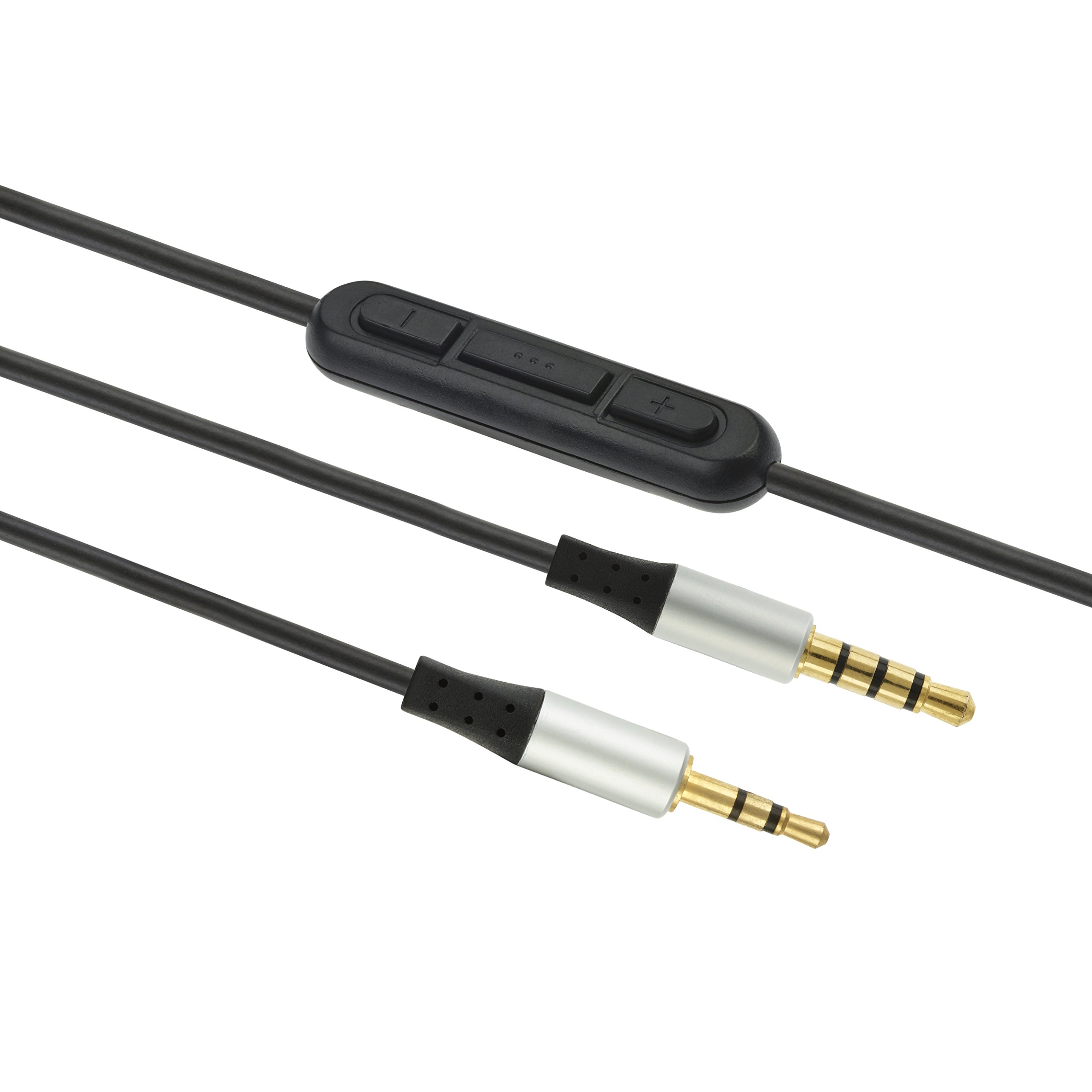 AGS Retail Ltd Compatible Replacement Audio Cable for Bose QC25 - Auxiliary Cable with in-line Remote and Microphone, Gold Plated Male Audio Jacks | Headphone Accessories