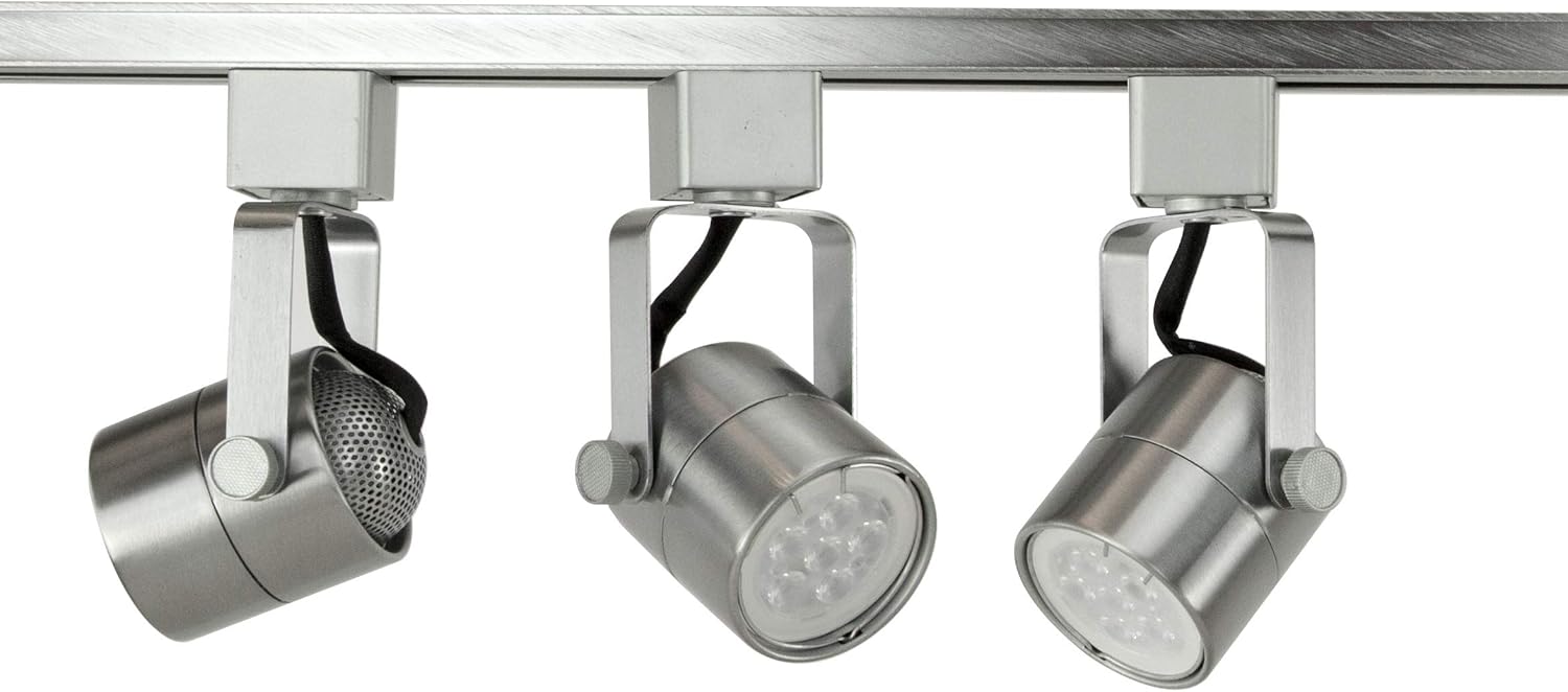 Best track lighting 3 led lights brushed nickel