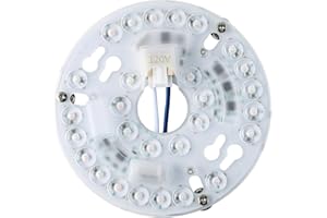 HAOLEDI 4.5'' 15W LED Ceiling Fan Light Retrofit Kit, Flush Mount Ceiling Light Replacement Panel PCB 3CCT 3000K 4500K 5000K 2000LM 120V CRI90 ETL (15, Watts)