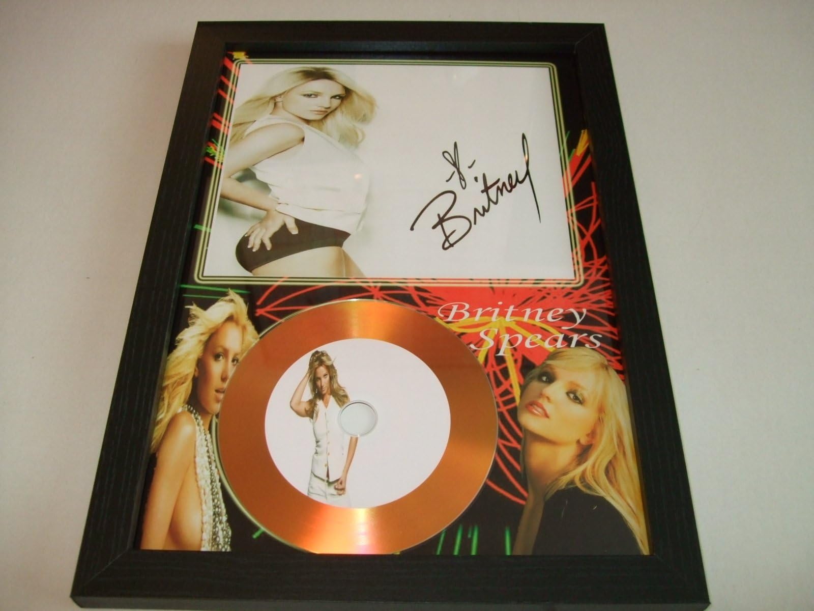 britney spears signed gold disc