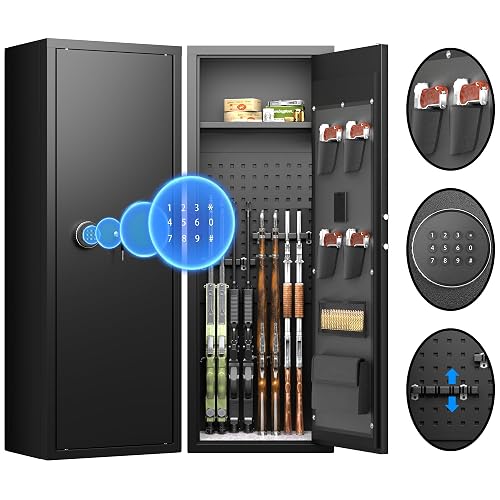 Bonusall 10-12 Rifle Safe, Long Gun Cabinet for Rifle and Shotgun ...