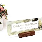 Personalized Desk Name Plates - Custom Acrylic Desk Name Plate Personalized for Office - Name Plate for Desk - Ideal Office Desk Accessories - Customizable Desk Nameplates - Office Decor Gift
