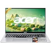 acer Aspire 3 Premium Slim Laptop Computer with Backlit Keyboard - AMD Ryzen 5 7430U CPU - 16GB RAM - 512GB SSD - 15.6" FHD Display - Fast Wi-Fi 6 - Webcam - Copilot AI Chat - Windows 11 Pro