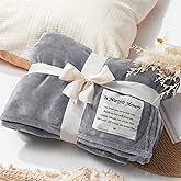 in Heartfelt Memory - Super Soft Memorial Sympathy Blanket, Unique Bereavement Gift for Loss of Loved One Mom Dad, Condolences Remembrance Grief Gift Funeral, Healing Fleece Throw(50”x60” Light Gray)