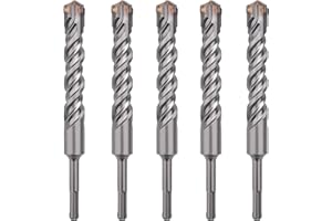 GUICGOC 1/2 inch X 8.26 inch SDS Plus Rotary Hammer Drill Bit, Concrete Drill Bit for Concrete, Brick, Cement and Stone,8.26 inch Length (8.26" Length, 1/2" Diameter)