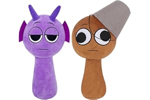 GENERIC Plush Toys, Horror Games Plushies Toy for Fans, Soft Stuffed Animal Pillow Figure Doll Christmas Birthday Gifts for Adult Kids (Purple+Brown)