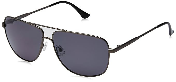 Polarized Square Men's Sunglasses - (M183BK4P|59|Black Color)