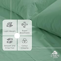 Linen Home 100% Cotton Percale Weave Fitted