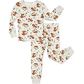 PATPAT Bamboo Viscose Pajama Set for Toddlers with Improved Tensile Strength, Snug Fit Pjs Sleeper for Baby Boys Girls Kids