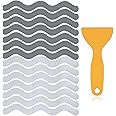 XIACIBDUS 48pcs Anti Slip Shower Stickers, Safety Bathtub Treads Strips, Adhesive Decals with Premium Scraper for Bath Tub Sh