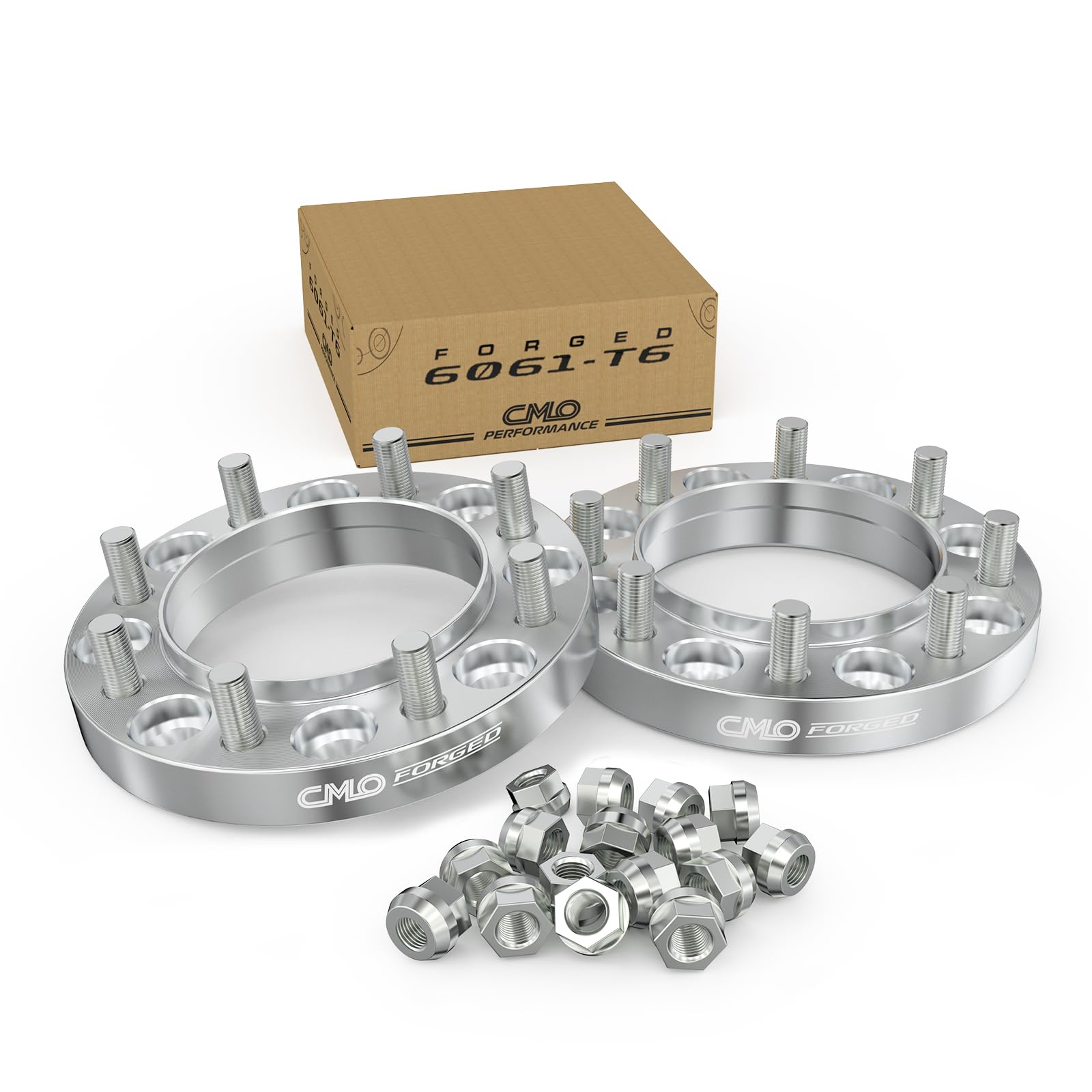 Photo 1 of Customadeonly 8x6.5 (8x165.1) Hubcentric Wheel Spacers 1 Inch – 2pcs with 121mm Bore, 9/16" Studs – Fits Front Axle Only on 1994–2012 Ram 2500 3500 – Not for Dually – Stud Trimming May Be Required