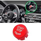 Jaronx Sports Red Start Stop Engine Switch Button Compatible with BMW | Power Ignition Start Stop Button Replacement (for BMW 1 2 3 4 5 6 7 X1 X3 X4 X5 X6/F30 F10 F01 F15 G01 G30 G31 G11 G12)