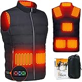 Upgraded Heated Vest for Women Men, Smart Electric Heating Vest Rechargeable, Warming Heated Jacket, Battery Not Included