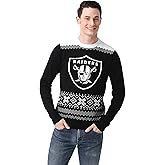 FOCO Men's NFL Big Logo Two Tone Knit Sweater