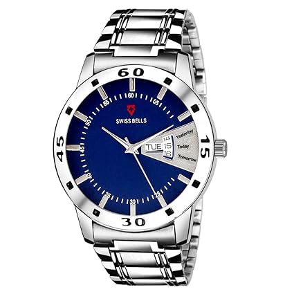 Sterling Chronicle Day/Date Analog Display Blue Dial Mens Watch - TA-1043