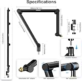 Aokeo AK-49 Microphone Boom Arm Desk Stand for Yeti QuadCast Snowball iCE view 6