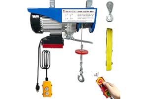 Dremvoist 880lbs Lift Electric Hoist,Wireless/Wired 2 in 1,110v Electric Hoist Winch,Electric Hoist with Remote Control,with 33/65.6FT Lifting Height,for Garage,Factories,Warehouses,Construction Site