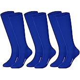 Haysandy 3 Pairs Baseball Socks Bulk Softball Sock Youth High Long Tube Soccer Football Team Boys Girls Adults Sport Sock