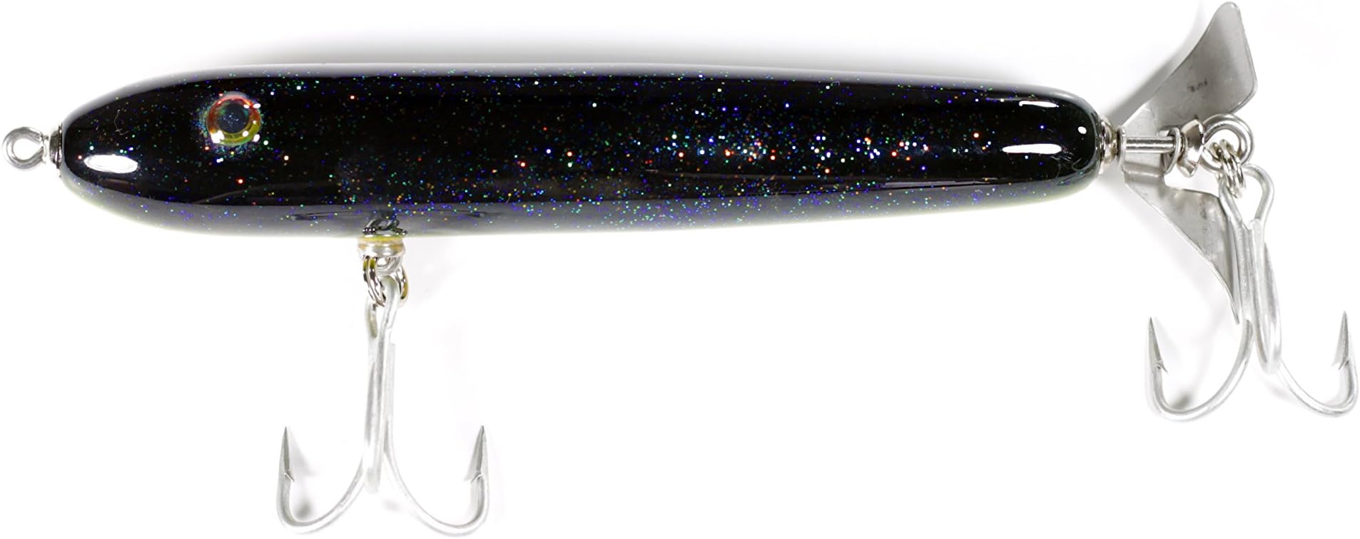 Fishing Lure Rip Roller Black Orange 5.5" Saltwater Wooden Bait Best Catch Snook Tarpon Red Fish Heavy Duty Trout Tournament