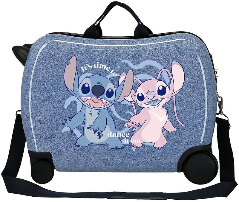 Stich Dance it out Maleta Infantil Azul 50x38x20 cms Rígida ABS Cierre de combinación Lateral 34L 1,8 kgs 2 Ruedas Equipaje Mano