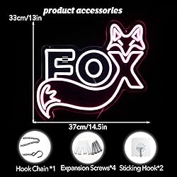 Fox Cute LED Neon Sign For Home Bedrooms Children's