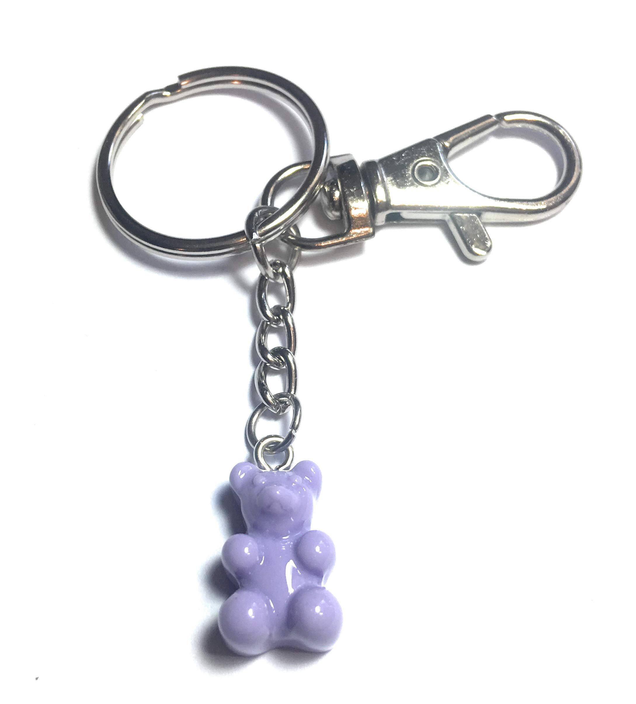 FizzyButton Gifts lilac jelly baby gummy bear charm keyring key ring keychain