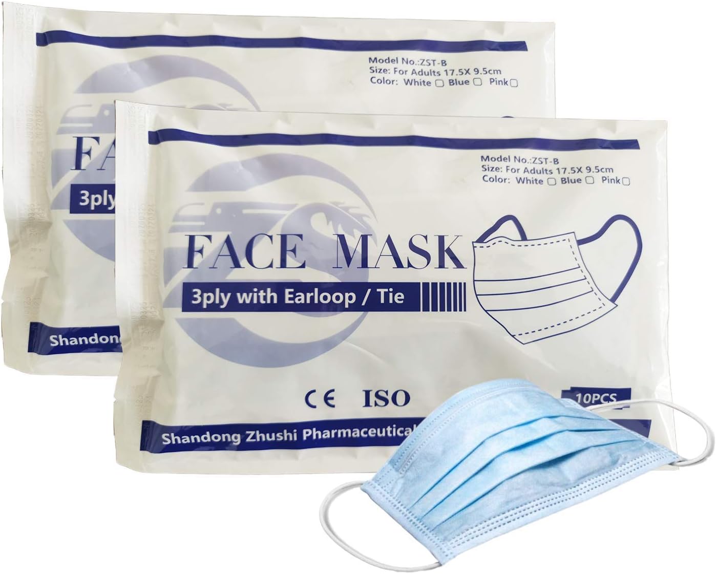 tech LIVING 20 Surgical Medical Mask with Sealed Bag,3 Ply Face Masks; UK Company, USA Stock; Must See Pic 2&3; Only Buy from"Sold by Tech Living"; Tech Living is The Official Distributor of"Zhushi"