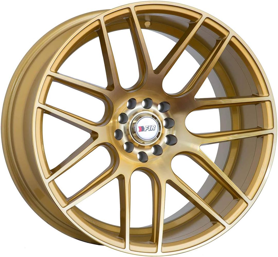 18x10.5 F1R F18 Machine Gold Rim Offset(20) Lug(5x100/5x114.3) Bore(73.1) 1 Wheel -- F181810510H20GD
