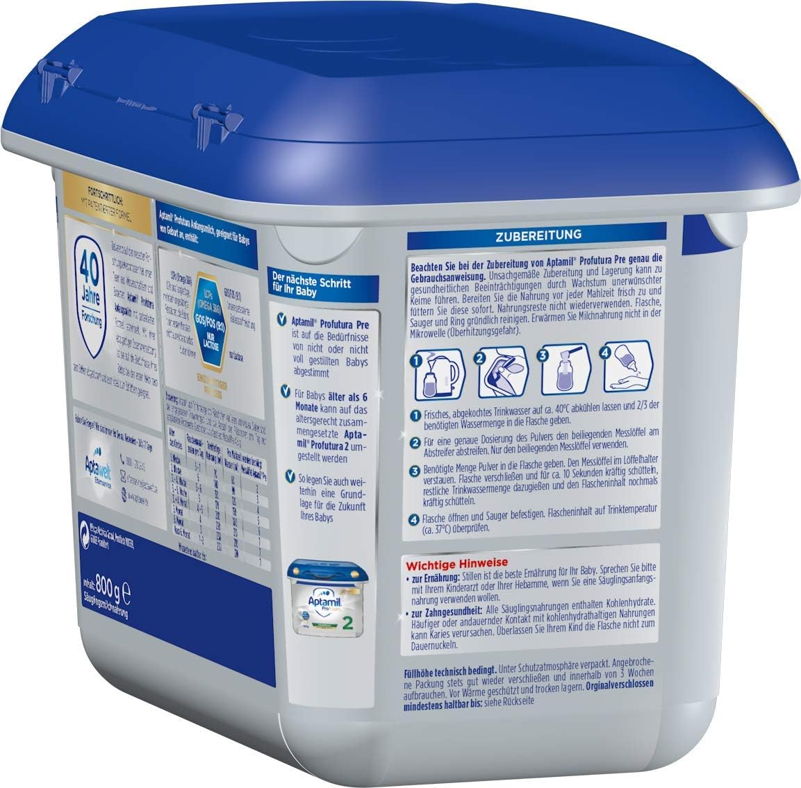 Aptamil Profutura Pre First Infant Milk From Birth Pack Of 1 1 X 800 G Amazon Co Uk Grocery