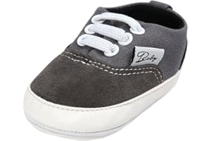 RVROVIC Baby Boys Girls Shoes Canvas Toddler Sneakers Anti-Slip Infant First Walkers 0-18 Months