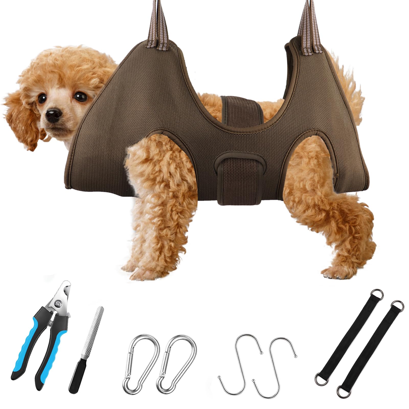 DaizySight Dog Grooming Hammock Kit for Small Dogs - Size S, Pet Hanging Cradle for Nail Trimming Clipping