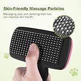 Pecute Self-Cleaning Slicker Brush for Dogs & Cats Pink view 4
