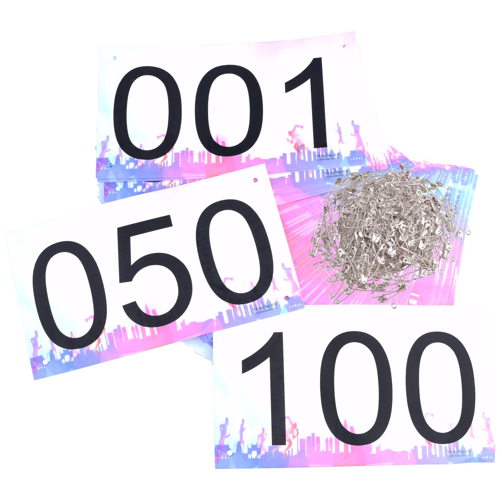 TRIWONDER Tyvek Running Bib Competitor Numbers with