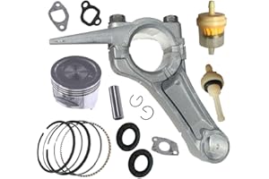 FJSADOBO Connecting Rod Piston Ring Gasket Kit for Honda GX160 GX200 168F 5.5HP 6.5HP Replace 13200-ZE1-010 Engine