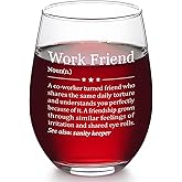 Futtumy Coworker Gifts for Women, Work Friends Wine Glass, Work Friends Gifts for Women Coworker, Christmas Birthday Office Presents, Farewell Going Away Goodbye Leaving Presents, 17 oz/500 ml
