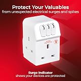 Masterplug Three Socket Surge Protected Adaptor with Individual Switches view 2