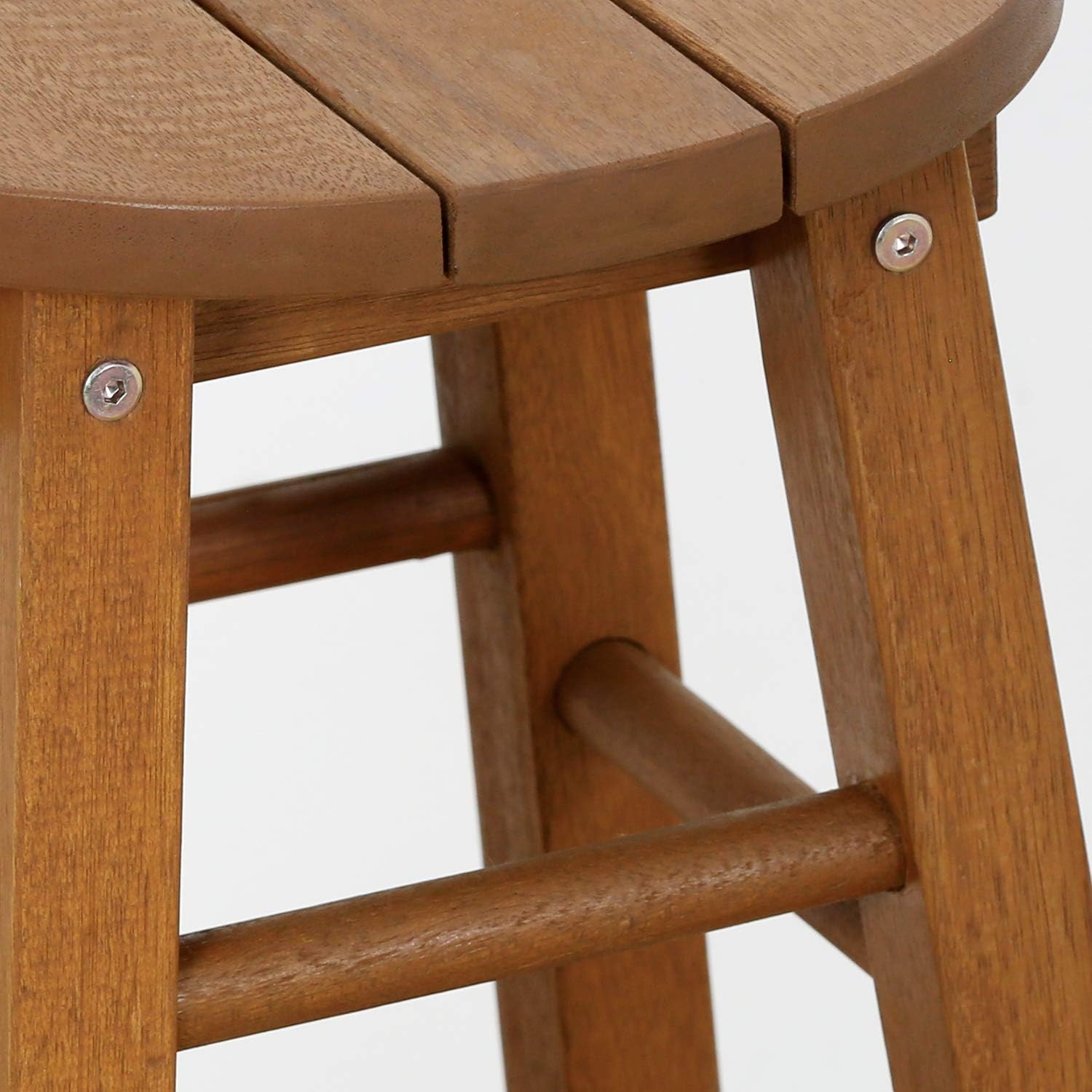 Furinno FG17629 Tioman Outdoor Hardwood Patio Furniture Promo Arch Bar Stool (Set of 2), Natural: Garden & Outdoor