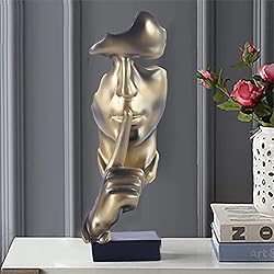aboxoo Thinker Statue, Silence is Gold Abstract Art