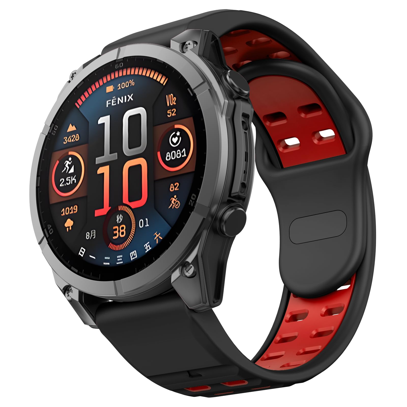 MYSNBKN 22mm Quick Fit Strap for Fenix 8 47mm/Fenix 7/Fenix 7 Pro/Fenix 6/Fenix 6 Pro/Fenix 5/Fenix E/EPIX Gen2, Soft Silicone Replacement Band for Forerunner 935/945/955/965/Approach S62