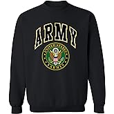 UNITED STATES ARMY CREW NECK SWEATSHIRT ARMY LOGO CREST PATRIOTIC