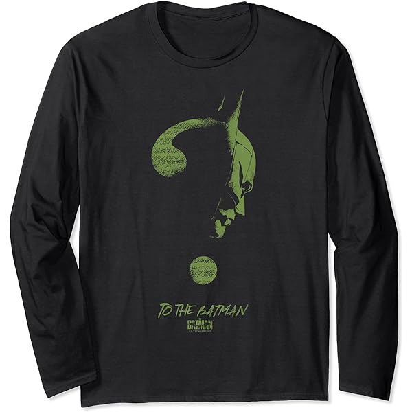 Amazon.com: The Batman The Riddler Text Logo Long Sleeve T