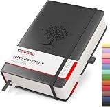Smarpau Lined Journal A5 Hardcover 320 Pages 100gsm Paper Black Leather