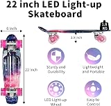BELEEV 22 Inch Kids Skateboard Cruiser with LED Wheels view 5