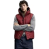 MADHERO Men's Puffer Vest with Hood Water-Resistant Puffy Vests Outerwear Sleeveless Jacket