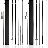 KLEXORE & CO Feather Flag Pole Kit 15ft Tall for 8ft-12ft Feather Flags 2 Pack 100% Fiberglass for Business Advertising Flags Custom Feather Flags Heavy Duty Ground Spikes Swooper Flag Pole Kit only