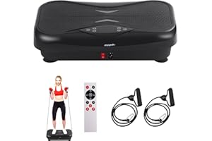 OKATOPGEAKO Vibration Plate Exercise Machine, Vibrating Plate Fitness Platform with Remote Control – Portable Vibration Plates for Lymphatic Drainage, Weight Loss, Toning, Recovery & Home Workouts