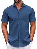 COOFANDY Men's Short Sleeve Button Down Summer