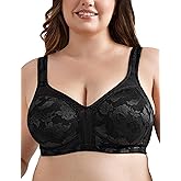 Wingslove Women's Minimizer Bras Full Coverage Wirefree Comfort Plus Size Bra Large Bust Non Padded